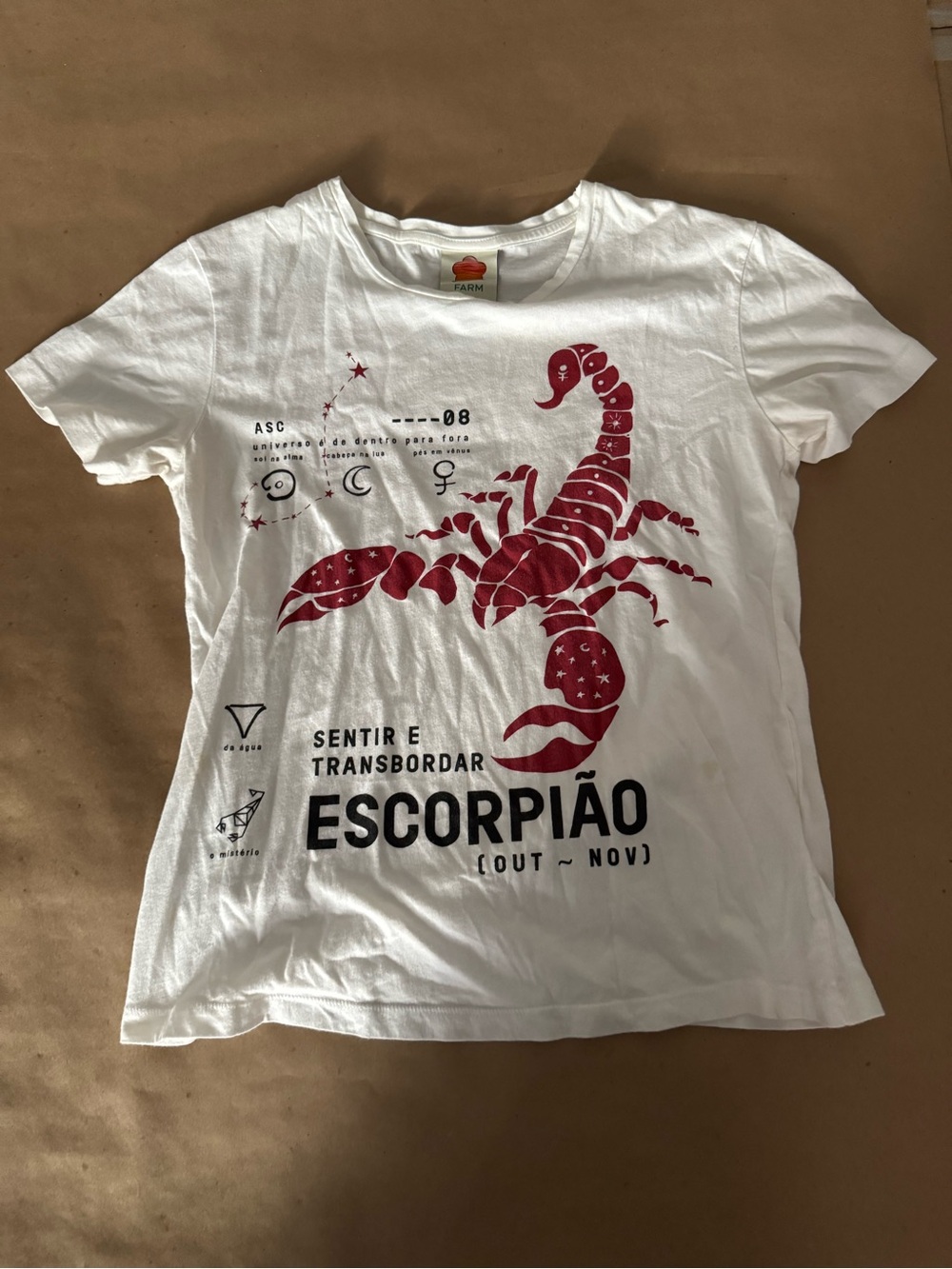 Farm Rio Zodiac Scorpio Cotton T-Shirt Size XS
